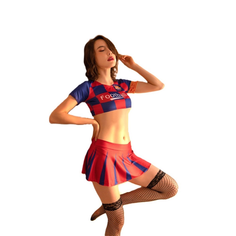 (現貨)運動足球寶貝啦啦隊服角色扮演酒促服COS學生表演服(不含絲襪)-規格圖10