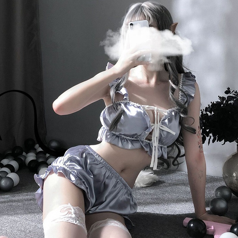 (現貨)可愛宮廷風角色扮演女傭女僕未來感制服(不含襪)-細節圖2