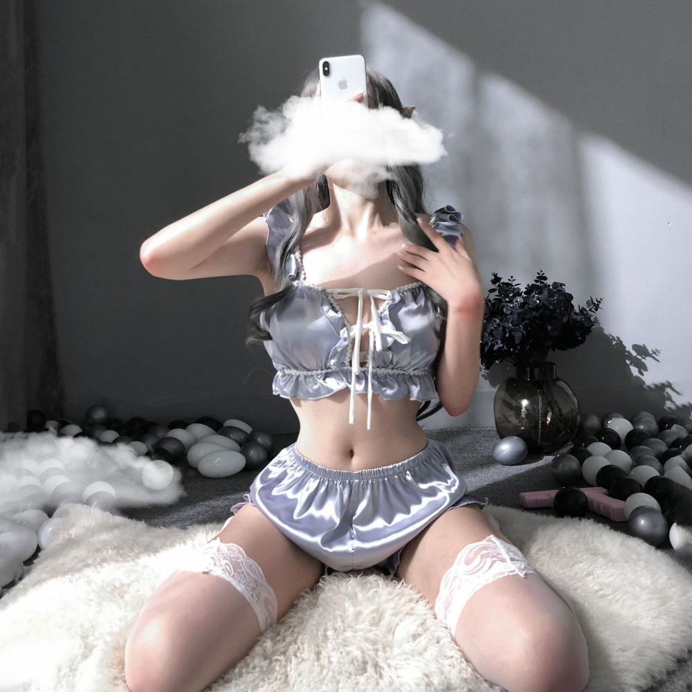 (現貨)可愛宮廷風角色扮演女傭女僕未來感制服(不含襪)-細節圖3