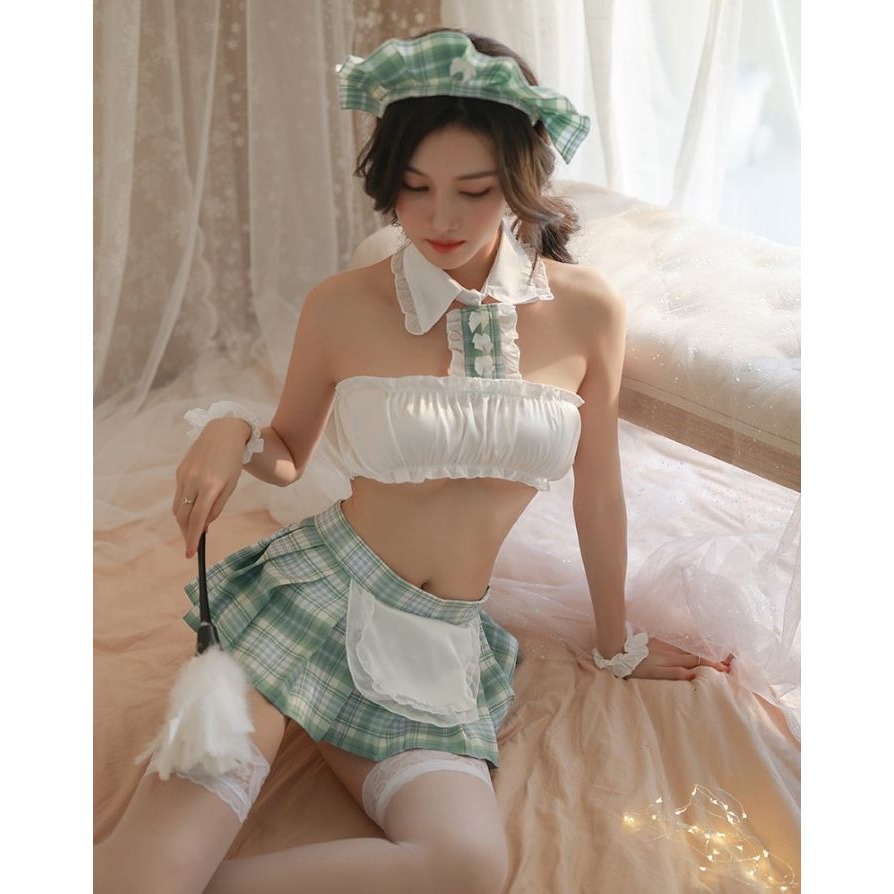 (現貨)誘惑JK百褶裙學生角色扮演女僕純欲套装(共3色)(不含絲襪+刷子)-細節圖7