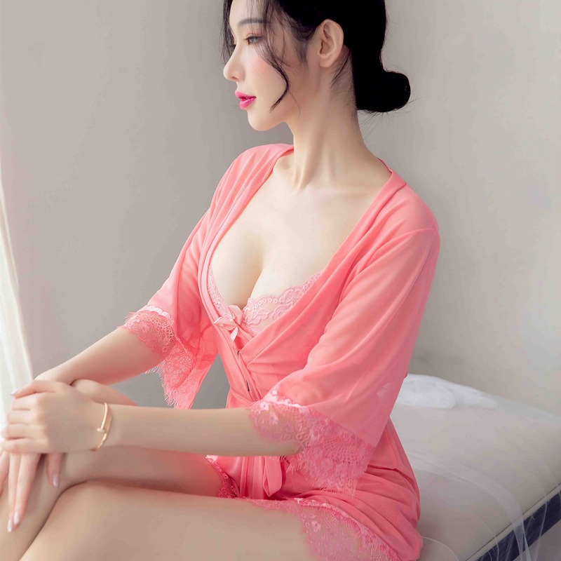 (現貨)誘惑性感蕾絲睡衣睡裙套装(共8色)-細節圖2