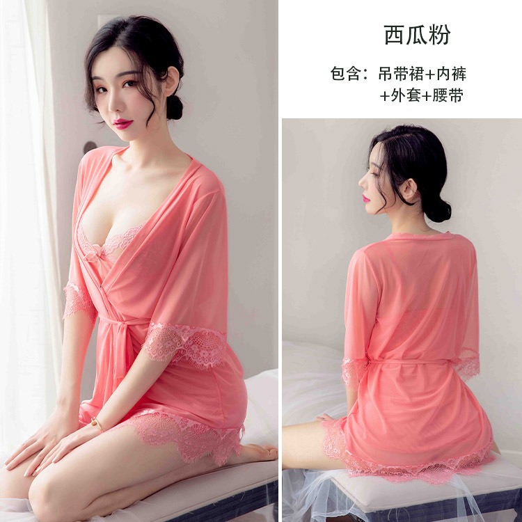 (現貨)誘惑性感蕾絲睡衣睡裙套装(共8色)-規格圖11