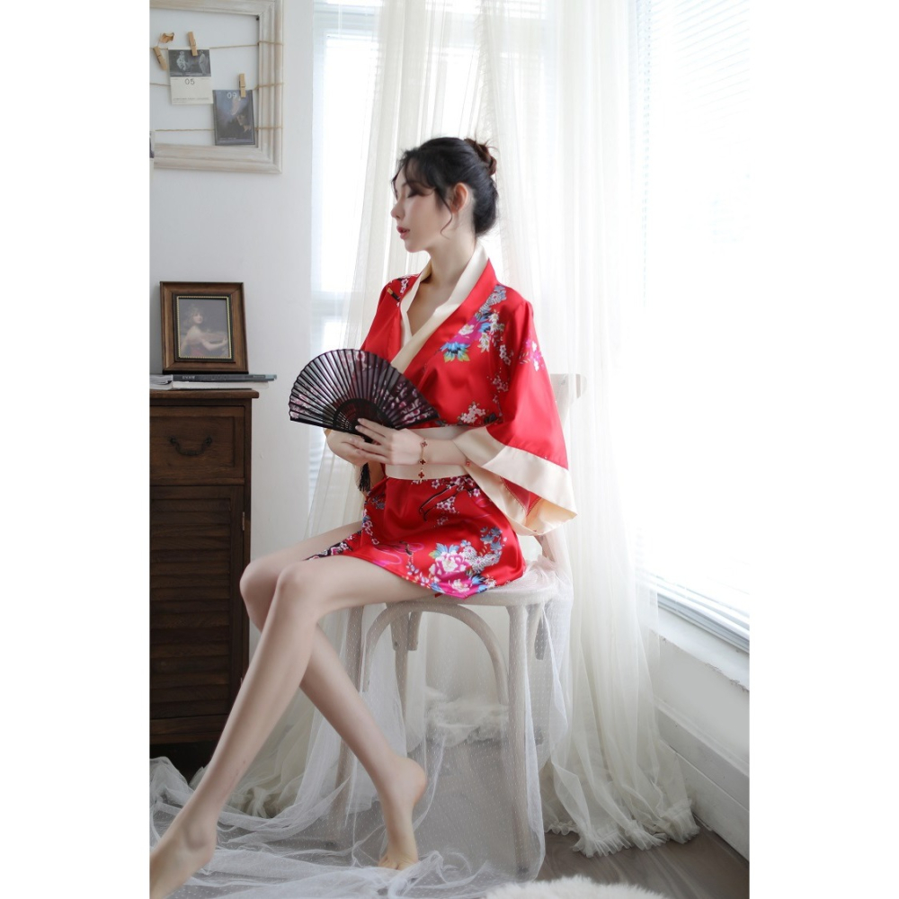 (現貨)深v日式和服浴衣俏皮角色扮演套装(共2色)-細節圖2