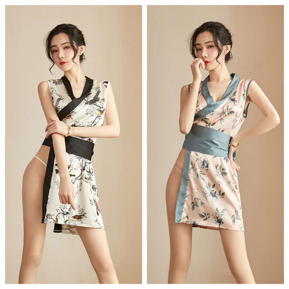 (現貨)性感側邊開岔和服套装角色扮演誘惑日式和服套裝(共2色)-細節圖6