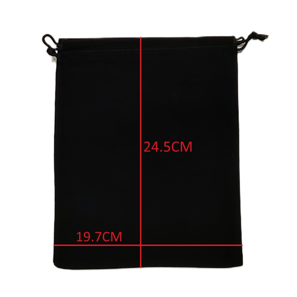 (現貨)黑色天鵝絨短絨布袋小中大抽繩束口袋手機飾品旅行收納錦囊袋-規格圖11