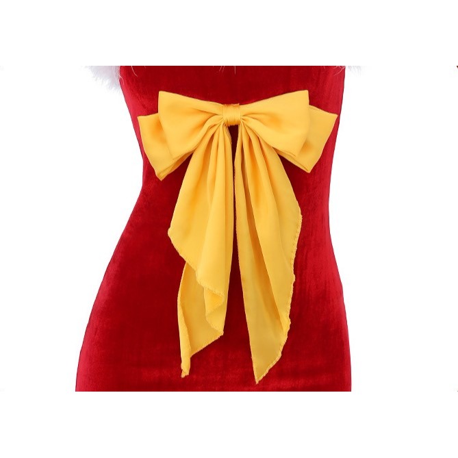 (現貨)蝴蝶結聖誕裝絨毛角色扮演+同款斗篷披肩(不含絲襪)-細節圖4