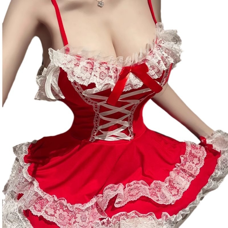 (現貨)性感女傭誘惑聖誕女僕裝cosplay角色扮演(不含絲襪)-細節圖2