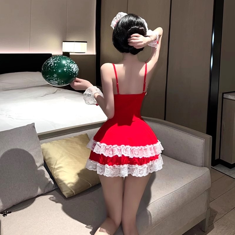 (現貨)性感女傭誘惑聖誕女僕裝cosplay角色扮演(不含絲襪)-細節圖8