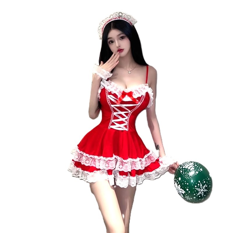 (現貨)性感女傭誘惑聖誕女僕裝cosplay角色扮演(不含絲襪)-規格圖10