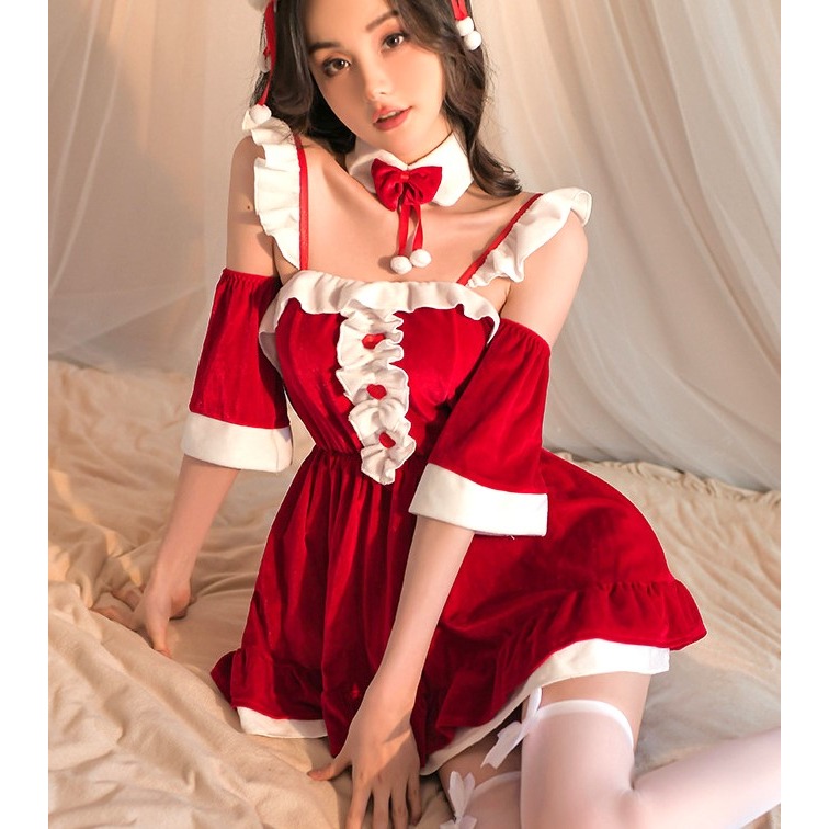 (現貨)新年聖誕裝cos絨毛角色扮演(不含髮飾+絲襪)-細節圖8