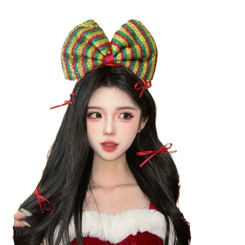 (現貨)蝴蝶結髮箍聖誕派對髮圈頭飾(共6款)-細節圖4