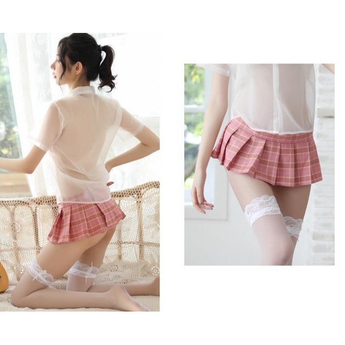 (現貨)學院風透視衣情趣3色制服情趣角色扮演(不含絲襪)-細節圖10