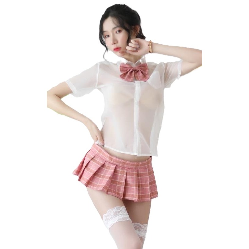 (現貨)學院風透視衣情趣3色制服情趣角色扮演(不含絲襪)-規格圖11