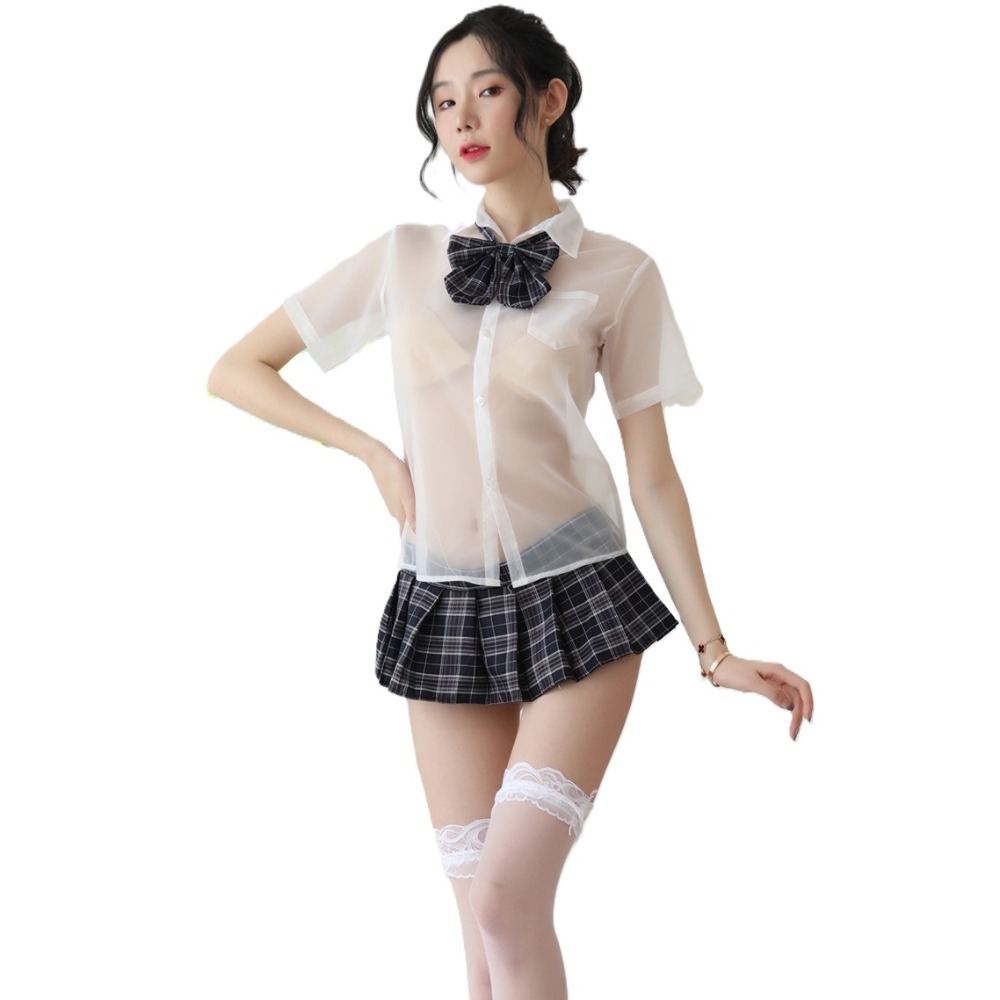 (現貨)學院風透視衣情趣3色制服情趣角色扮演(不含絲襪)-規格圖11