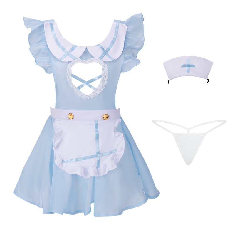 (現貨)純欲甜心女僕性感愛心女傭制服角色扮演(不含襪子)-規格圖10