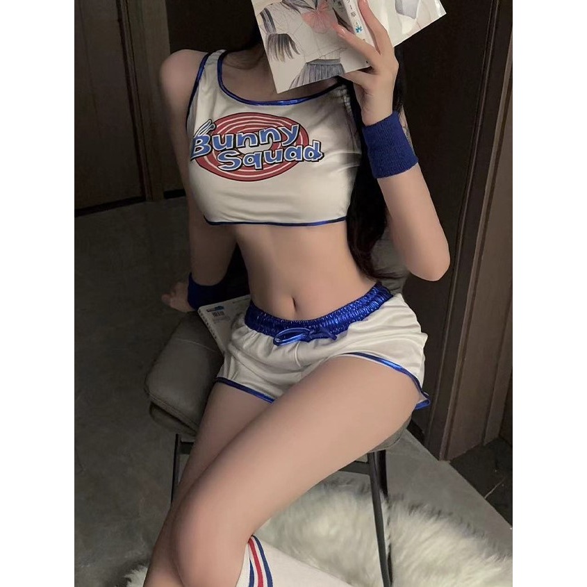 (現貨)可愛甜心籃球足球車展短褲拉啦隊表演服角色扮演(含護腕+襪子)不含髮箍-細節圖2