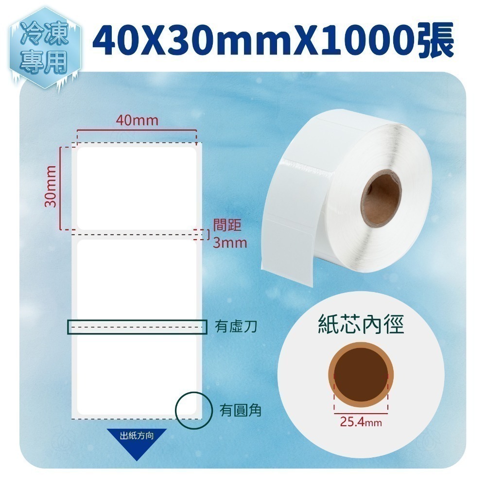 魯夫船長【熱感應貼紙-冷凍用-寬度3~10cm】熱感貼紙／熱感應貼紙／熱感PP(環保合成貼紙)／防水飲料標籤／黏性佳-規格圖4