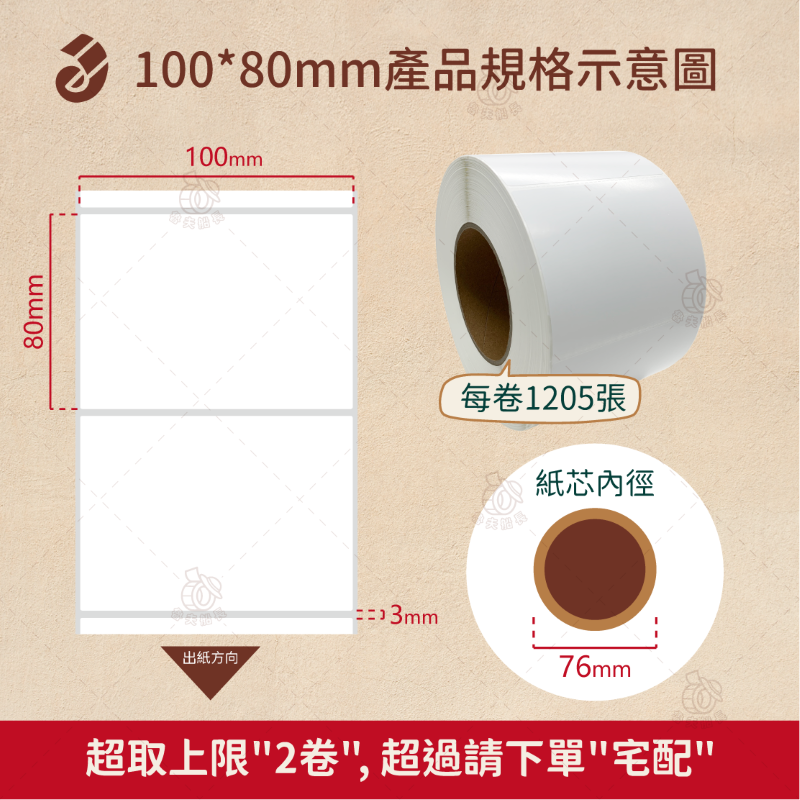 魯夫船長【銅版貼紙 寬度10cm(多尺寸)】銅版條碼標籤貼紙／銅版貼紙／空白標籤貼紙／條碼貼紙／條碼紙-細節圖4