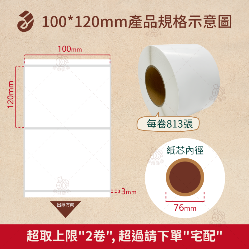 魯夫船長【銅版貼紙 寬度10cm(多尺寸)】銅版條碼標籤貼紙／銅版貼紙／空白標籤貼紙／條碼貼紙／條碼紙-細節圖6