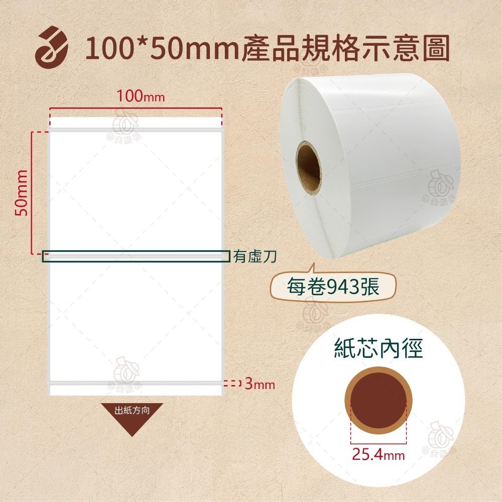 魯夫船長【銅版貼紙 寬度10cm(多尺寸)】銅版條碼標籤貼紙／銅版貼紙／空白標籤貼紙／條碼貼紙／條碼紙-規格圖10