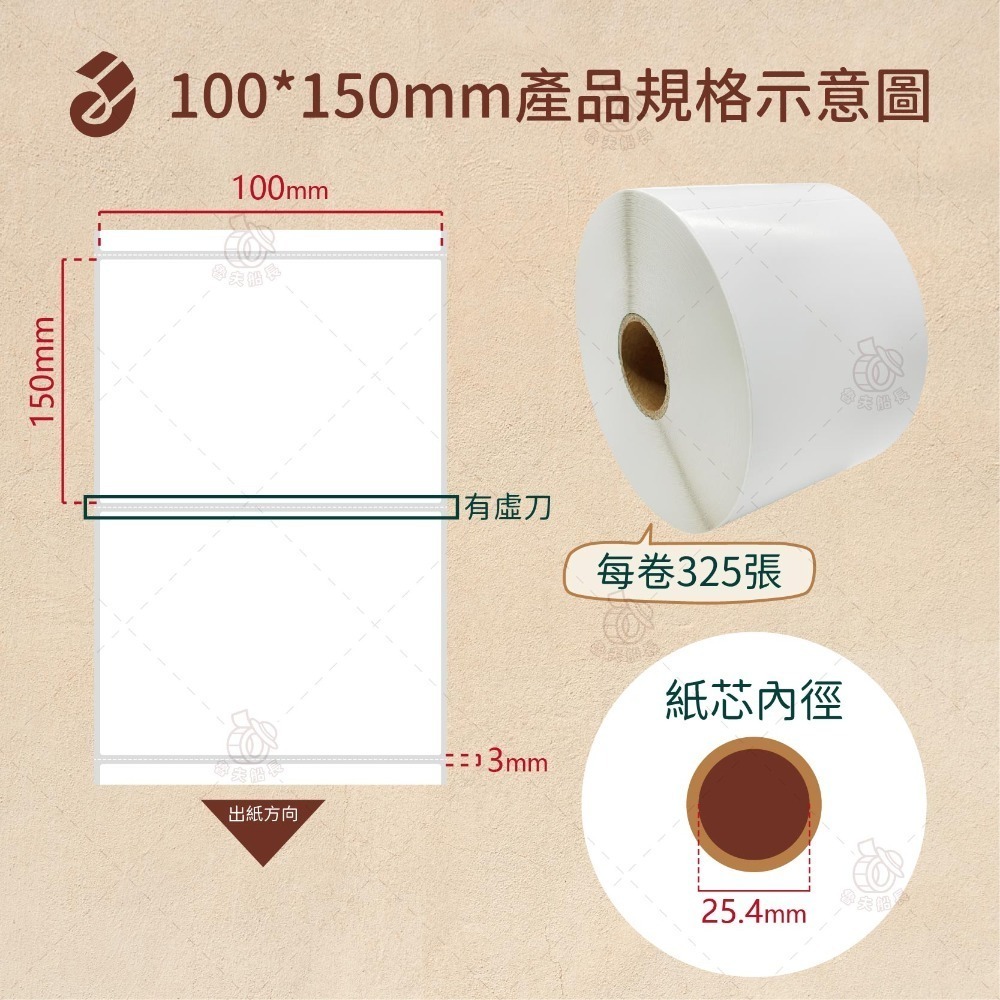 魯夫船長【銅版貼紙 寬度10cm(多尺寸)】銅版條碼標籤貼紙／銅版貼紙／空白標籤貼紙／條碼貼紙／條碼紙-規格圖10