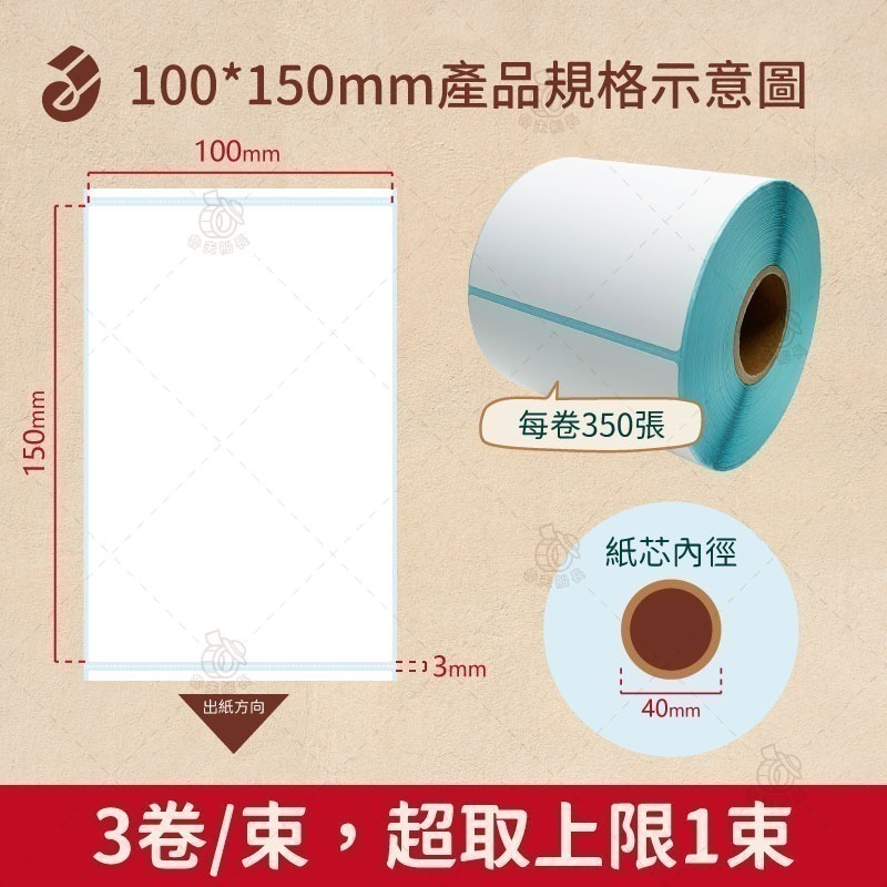 魯夫船長【熱感應貼紙，寬度10cm】超商出貨單100*150mm／熱感貼紙／條碼貼紙／感熱貼紙／物流出貨單／標籤機-細節圖5