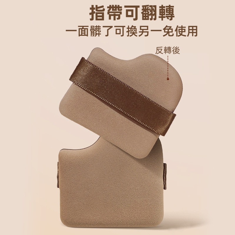 巧克力餅乾粉撲超軟植絨皮面迷你拇指幹濕兩用不吃粉底-細節圖6