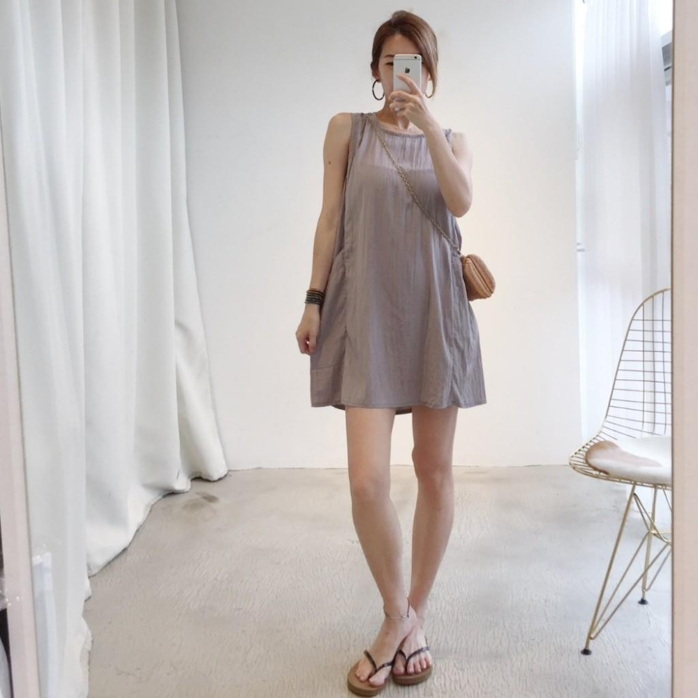 韓 二色口袋涼感洋#052803000206(杏黑)-細節圖8