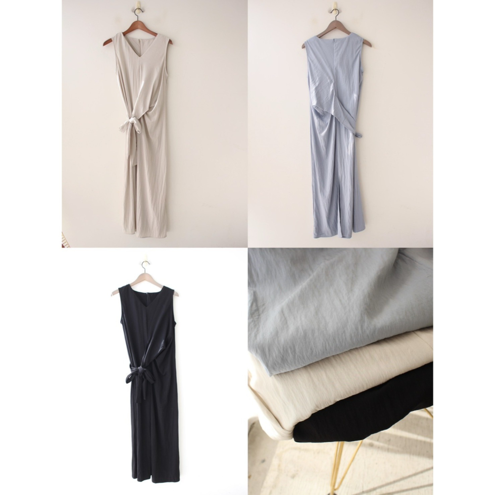 三色綁帶長洋#071504002803(藍黑米)-細節圖4