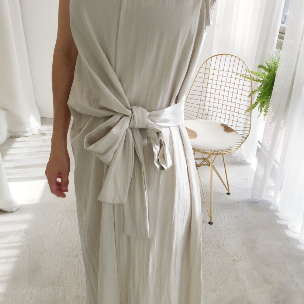 三色綁帶長洋#071504002803(藍黑米)-細節圖11