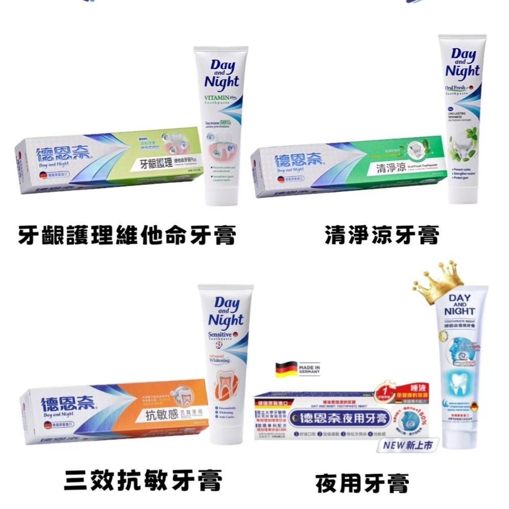 德恩奈 牙膏系列 三效抗敏感 / 牙齦護理 / 清涼 / 夜用牙膏 ~德國原裝進口~-細節圖5