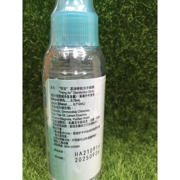 恒安 潔淨寧乾洗手噴劑(花草香)500ml  / 潔淨寧 乾洗手噴劑80ml/瓶-細節圖4