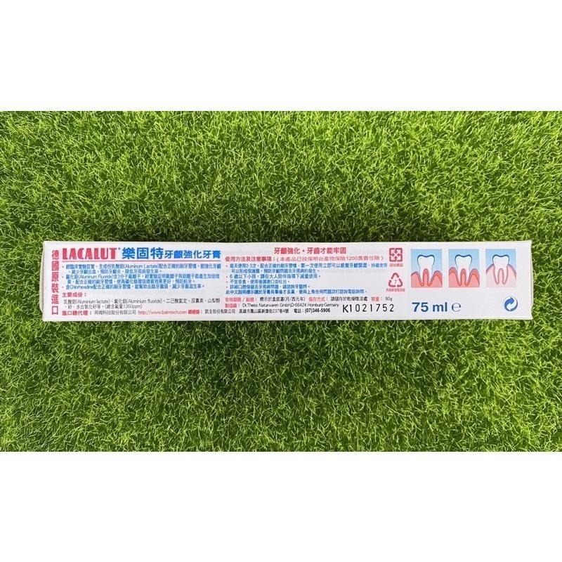 樂固特 LACALUT 牙齦強化牙膏-75g/條 📢~買一條送牙粉2包~-細節圖3