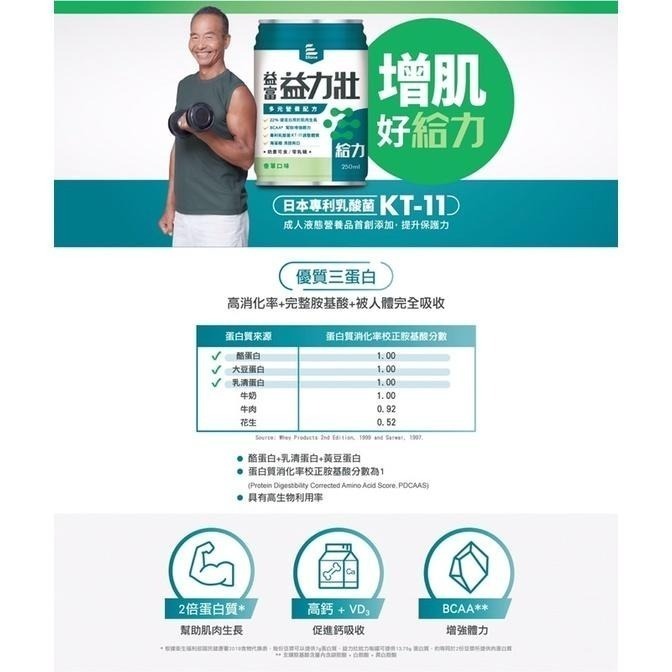 益富 益力壯 給力(原味無糖/香草口味)、美力(紅豆低糖口味)多元營養配方 24罐/箱-細節圖2