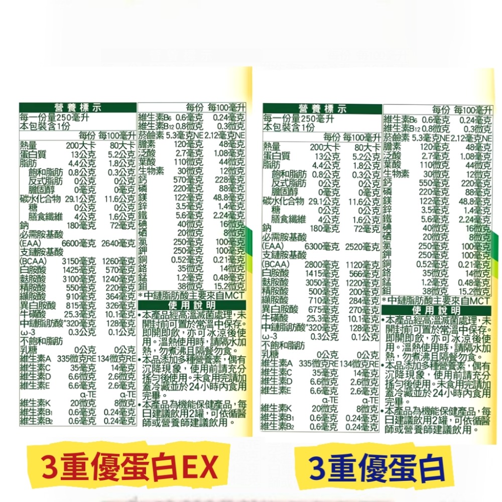 桂格 完膳營養素 -3重優蛋白/3重優蛋白 EX 24入/箱-細節圖2