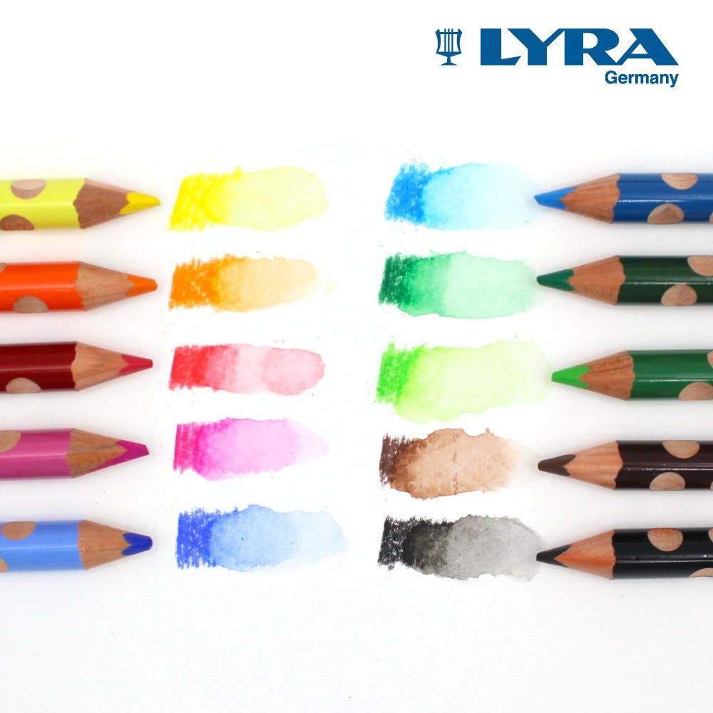 LYRA 色鉛筆  彩色鉛筆 洞洞筆 粗三角鉛筆 大三角鉛筆 油性色鉛筆 5色 10色-細節圖3