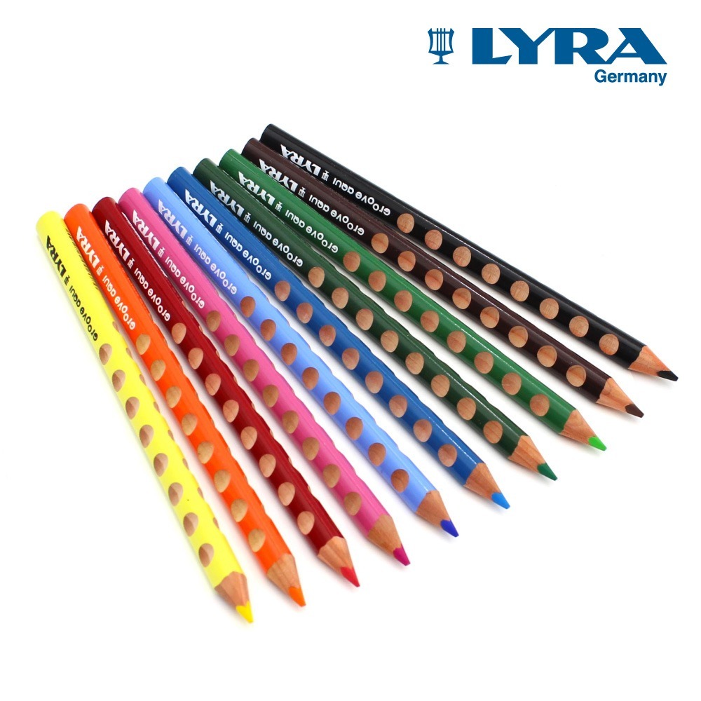 LYRA 色鉛筆  彩色鉛筆 洞洞筆 粗三角鉛筆 大三角鉛筆 油性色鉛筆 5色 10色-細節圖4