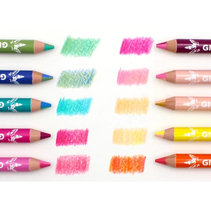 GIOTTO 色鉛筆 彩色鉛筆 雙色筆 10入-細節圖2