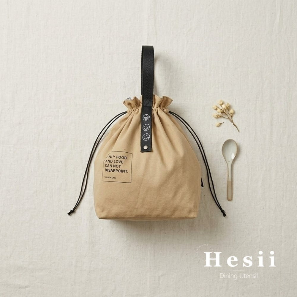 Hesii 日日好食束口保溫便當袋｜保冷保溫手提午餐袋 便當包 野餐袋 外出餐袋 上班族學生餐袋-細節圖3