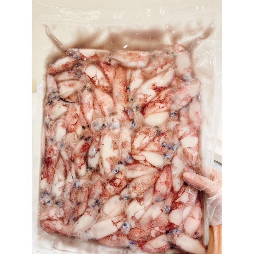 台灣在地※現流急凍【透抽中管】20-25cm(6尾/1台斤±5%/包) 【小卷小管】8-15cm(1公斤±5%/包)-細節圖2