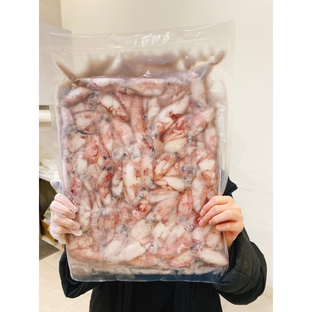 台灣在地※現流急凍【透抽中管】20-25cm(6尾/1台斤±5%/包) 【小卷小管】8-15cm(1公斤±5%/包)-規格圖9