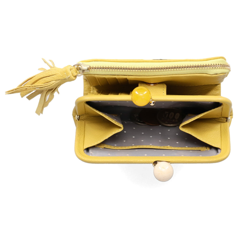 正品 日本進口  Perche 復古風 山羊皮 短夾 03560/651-細節圖3