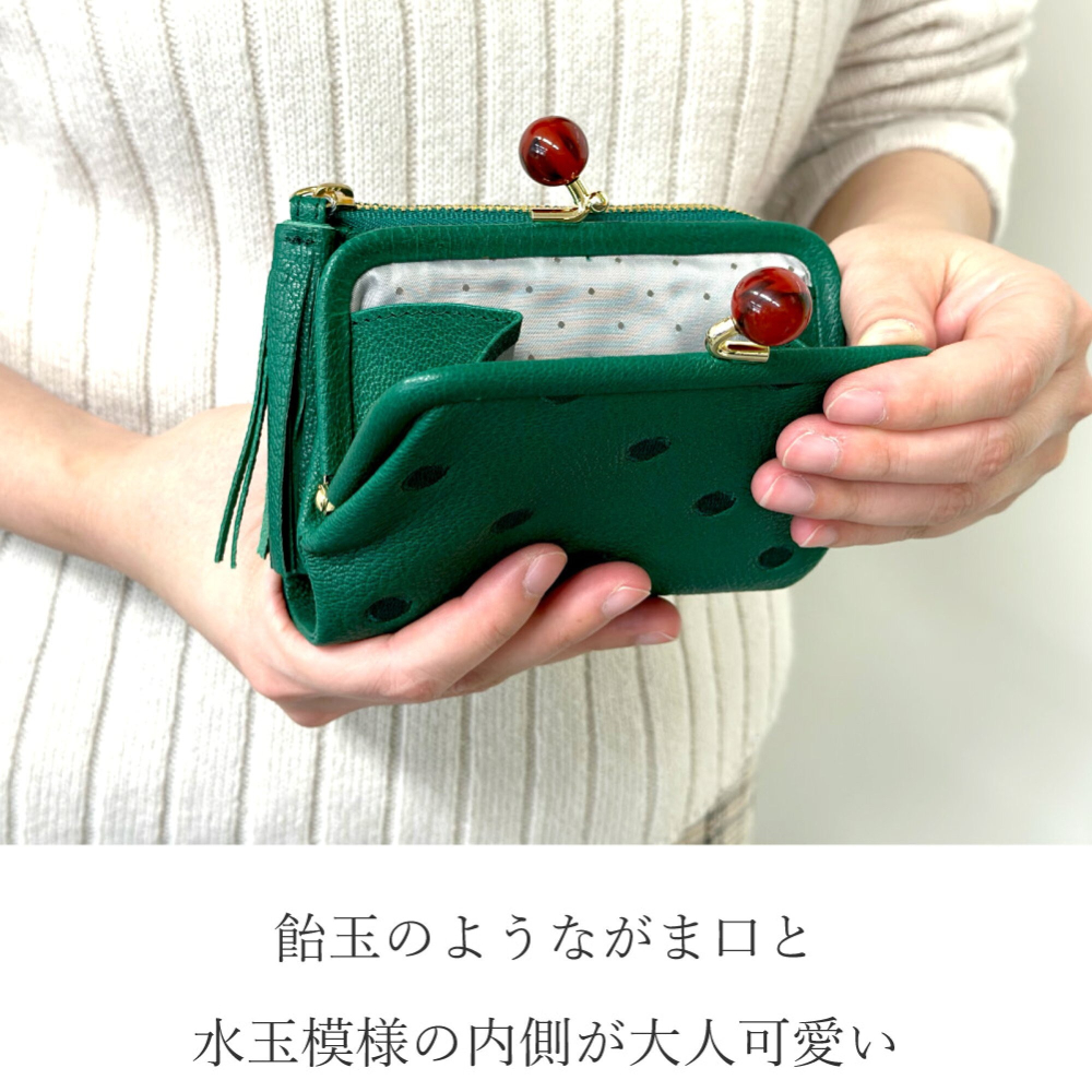 正品 日本進口  Perche 復古風 山羊皮 短夾 03560/651-細節圖5