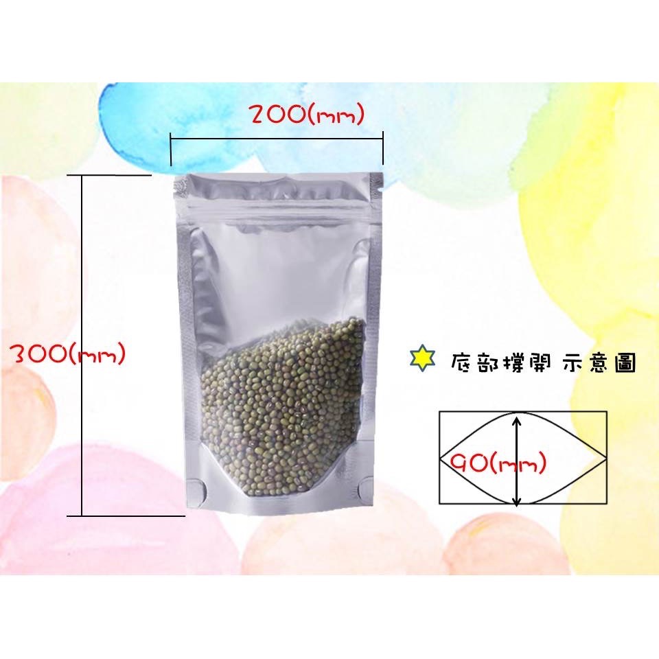 (同尺寸100個出貨）單面鋁箔 立式 夾鏈袋（銷售中）食品夾鏈袋 食品分裝夾鏈袋 鋁箔夾鏈袋  半鋁夾鏈袋-規格圖4