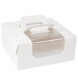 同學家 | 手提蛋糕盒(鏤空) 6吋 白-壓紋【10入】3-2931601