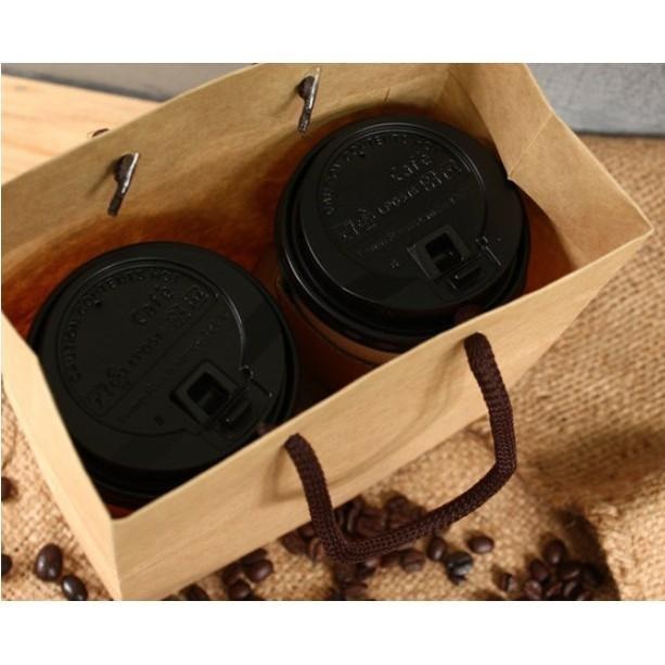 牛皮紙袋〔大6K-L〕咖啡杯兩入裝【25入】3-23106002-細節圖2