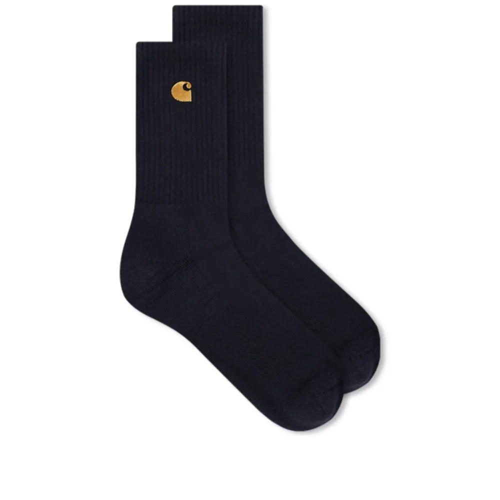 【現貨】Carhartt WIP Chase Socks 電繡C 金標 厚磅 襪子 長襪-細節圖4