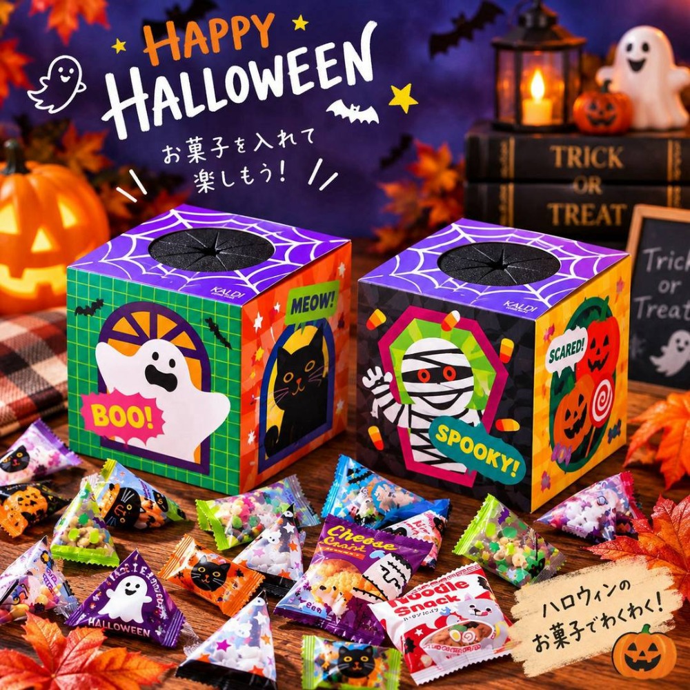 日本萬聖節限定｜趣味抽抽樂零食盒（45袋）-細節圖4