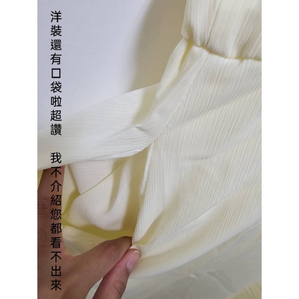【Emma shop】✿現貨快出✿韓國服飾 韓系質感洋裝  還有內襯 軟雪紡 高級紗綿 輕柔高透氣-細節圖5