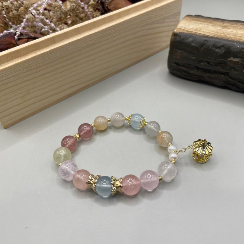 「真摯」水晶彈性線手鍊.海藍寶.摩根石.瑪瑙.紅水晶.設計款文創｜元元圓滾滾-細節圖3